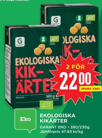 Willys Ekologiska kikärter erbjuda