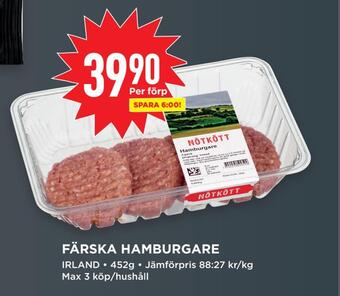 Willys Färska hamburgare erbjuda