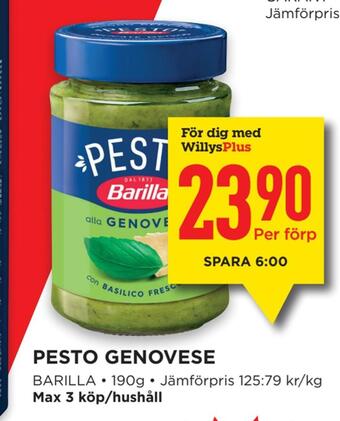 Willys Pesto genovese erbjuda