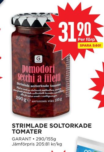 Willys Strimlade soltorkade tomater erbjuda