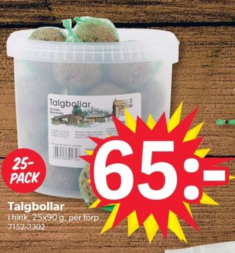 DollarStore Brapta talgbollar erbjuda