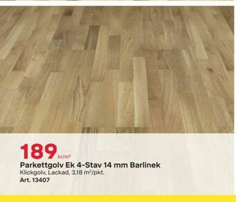 Byggmax Barlinek Parkettgolv erbjuda