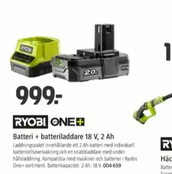 Jula Ryobi Batteri och laddare erbjuda