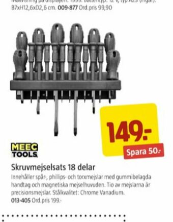 Jula Meec Tools Skruvmejslar erbjuda