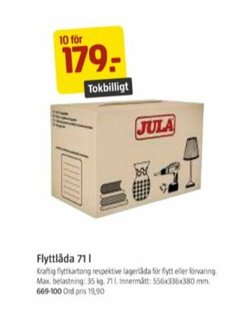 Jula Jula Flyttlådor erbjuda