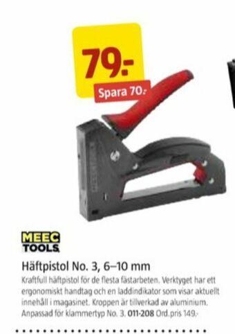 Jula Meec Tools Häftpistol erbjuda