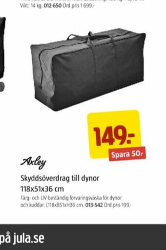 Jula Axley Överdrag erbjuda