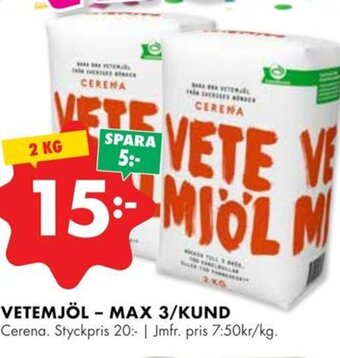 ÖoB VETEMJÖL - MAX 3/KUND erbjuda