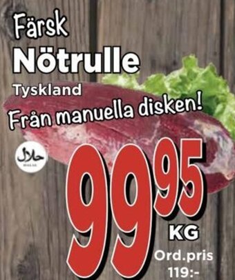 Supergrossen Färsk Nötrulle erbjuda