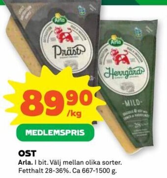 Stora Coop OST Arla erbjuda