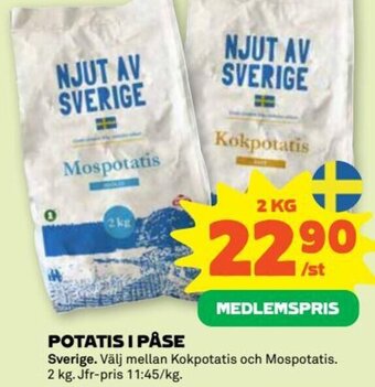 Stora Coop POTATIS I PÅSE erbjuda