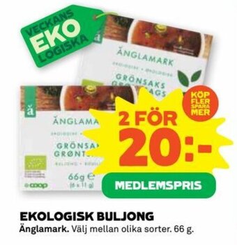 Stora Coop EKOLOGISK BULJONG Änglamark erbjuda