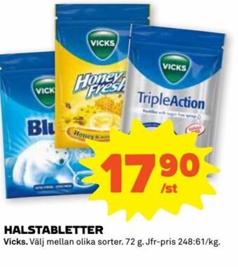 Stora Coop HALSTABLETTER Vicks erbjuda
