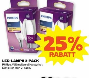 LED-LAMPA 2-PACK Philips