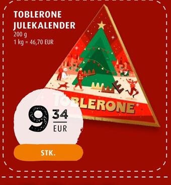 Scandinavian Park Toblerone julekalender erbjuda