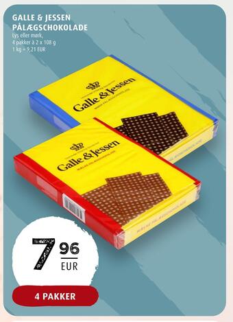 Scandinavian Park Galle & jessen pålægschokolade erbjuda