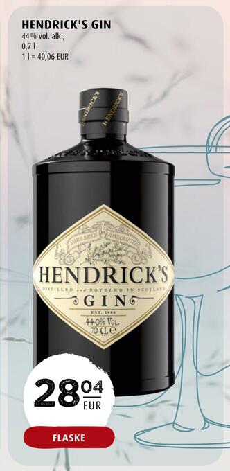 Scandinavian Park Hendrick's gin erbjuda