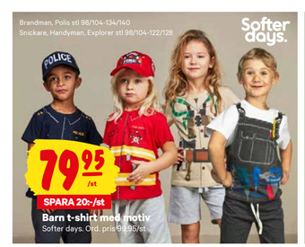 City Gross Barn t-shirt med motiv erbjuda