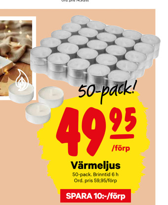 City Gross Värmeljus erbjuda