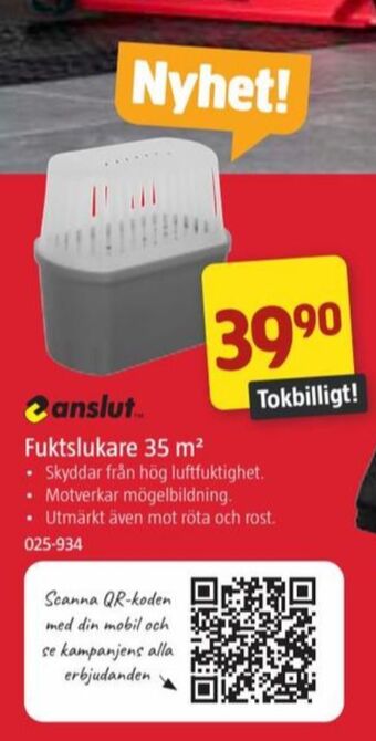 Jula Anslut fuktslukare erbjuda