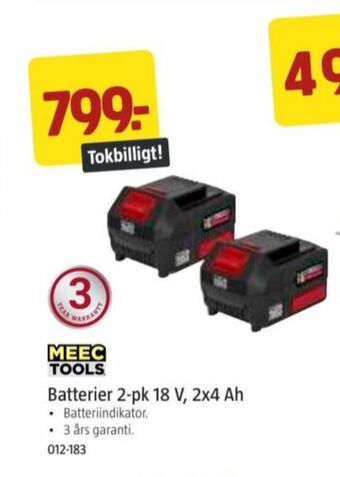 Jula Meec tools batteri erbjuda