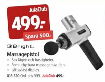 Jula Bright massageapparat erbjuda