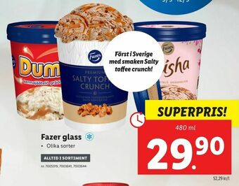 Lidl Fazer glass erbjuda