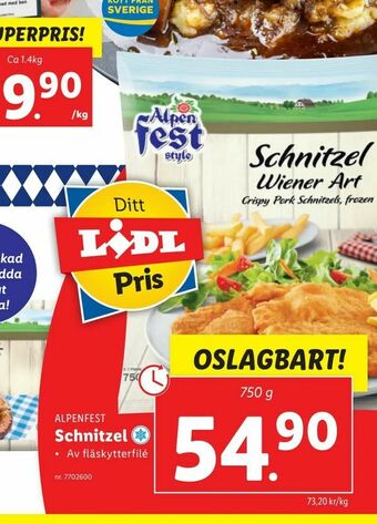 Lidl Schnitzel erbjuda