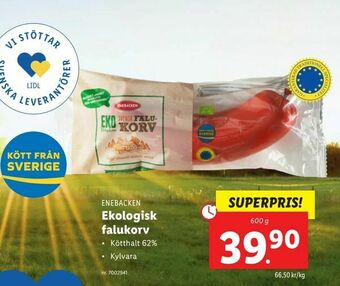 Lidl Ekologisk falukorv erbjuda