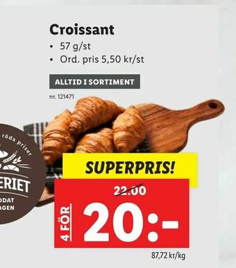 Lidl Croissant erbjuda