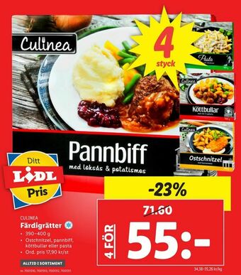 Lidl Färdigrätter erbjuda