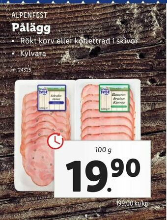 Lidl Pålägg erbjuda