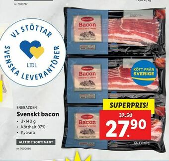 Lidl Svenskt bacon erbjuda