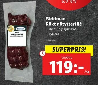 Lidl Fåddman Rökt nötytterfilé erbjuda