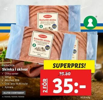 Lidl Skinka i skivor erbjuda