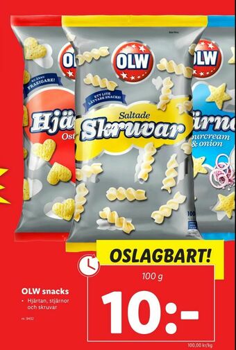 Lidl OLW snacks erbjuda