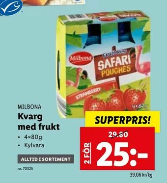 Lidl Kvarg med frukt erbjuda