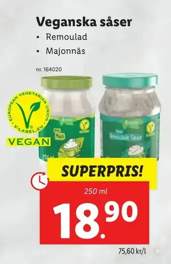 Lidl Veganska såser erbjuda