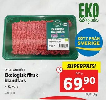 Lidl Ekologisk färsk blandfärs erbjuda