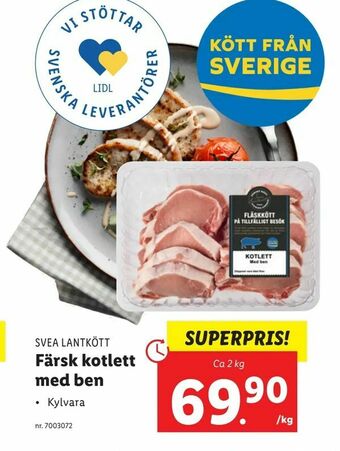 Lidl Färsk kotlett med ben erbjuda