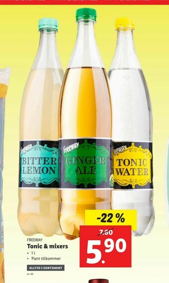 Lidl Tonic & mixers erbjuda