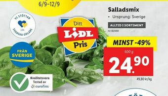 Lidl Salladsmix erbjuda