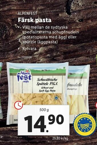 Lidl Färsk pasta erbjuda