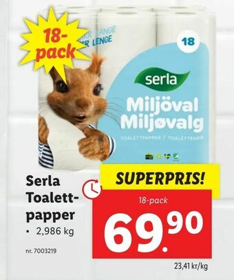 Lidl Serla Toalettpapper erbjuda