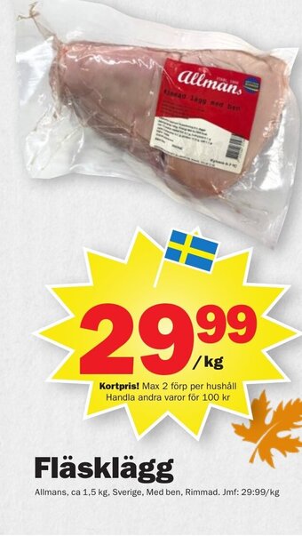 Pekås Fläsklägg Allmans erbjuda