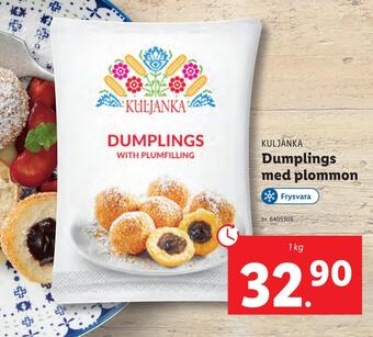 Lidl Dumplings med plommon erbjuda