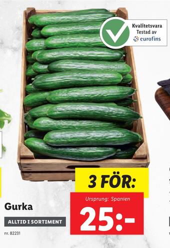 Lidl Gurka erbjuda