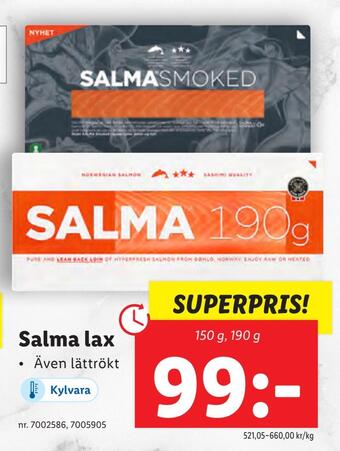 Lidl Salma lax erbjuda