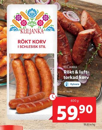 Lidl Rökt & lufttorkad korv erbjuda