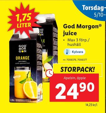 Lidl God morgon juice erbjuda